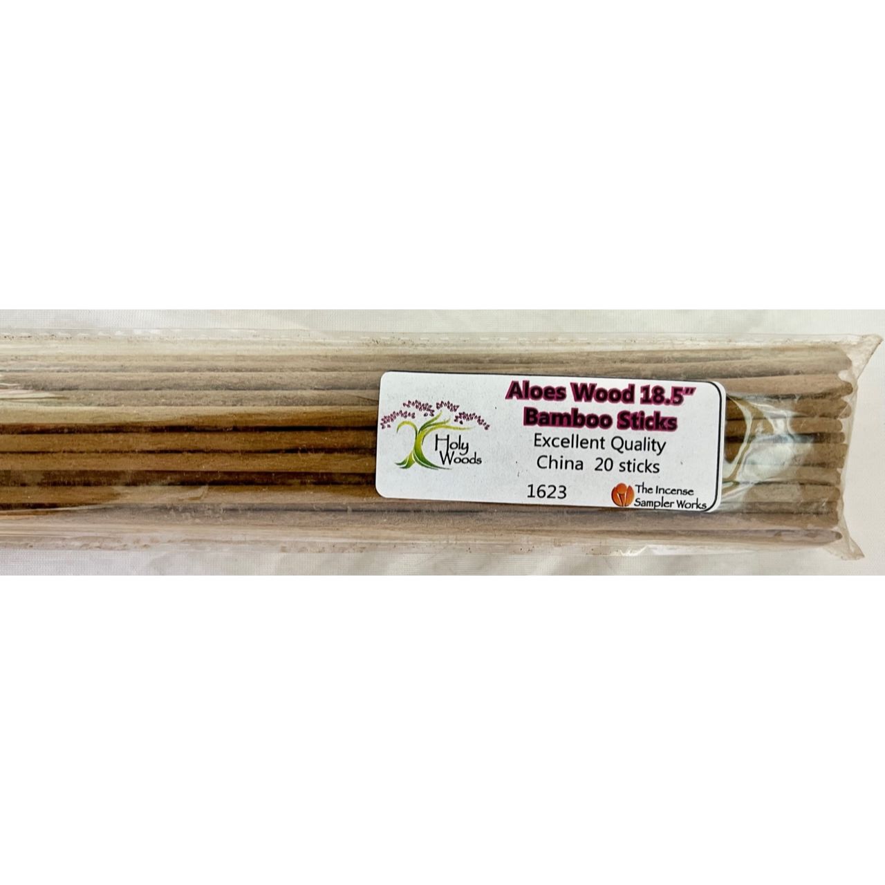 Holy Woods - Aloes Wood Bamboo Core, 18.50" 20 Sticks