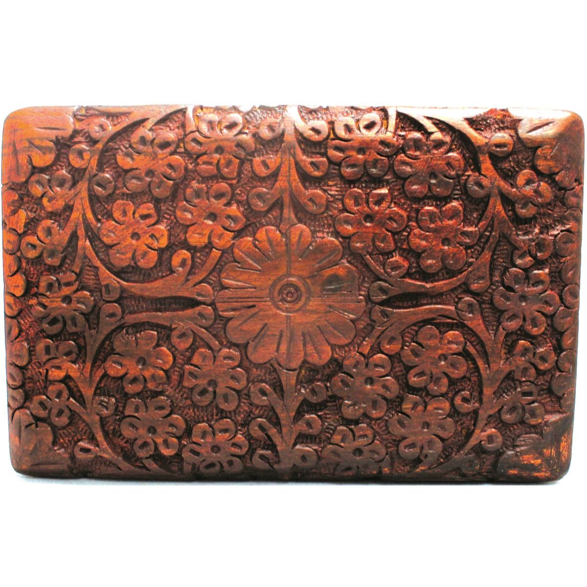 Storage Box - Rosewood Kashmiri Carved Nesting 3 Box Set