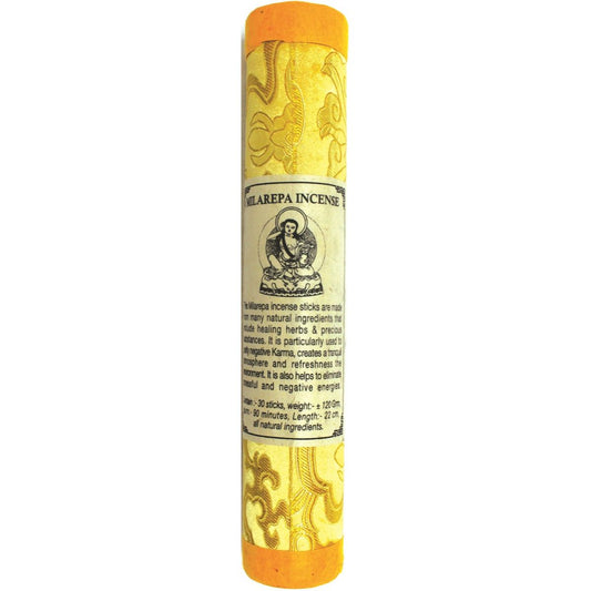 Tibetan - Milarepa, Yellow Brocade Tube