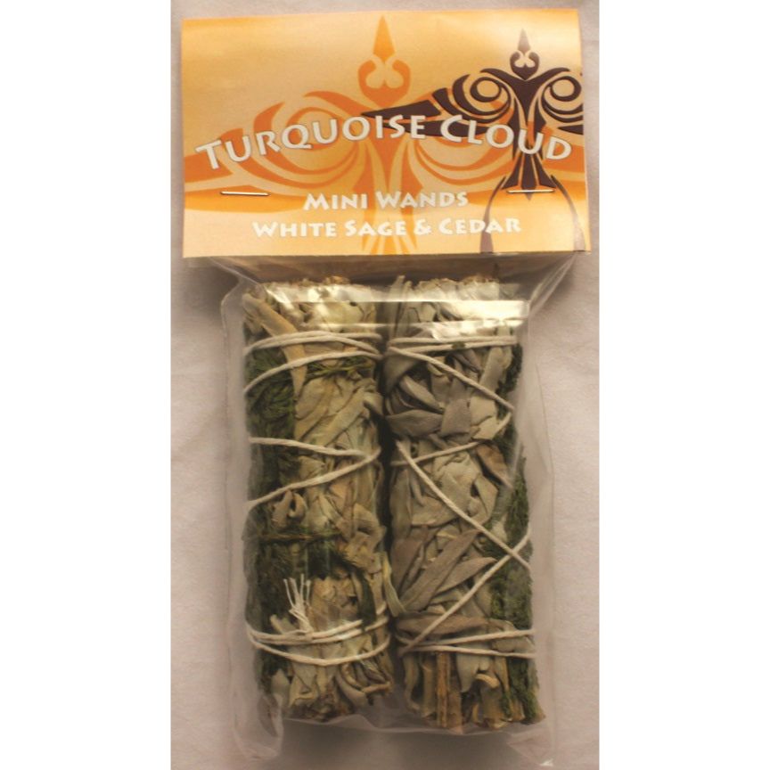 Turquoise Cloud Native American Products - Sage Wands, White Sage + Cedar