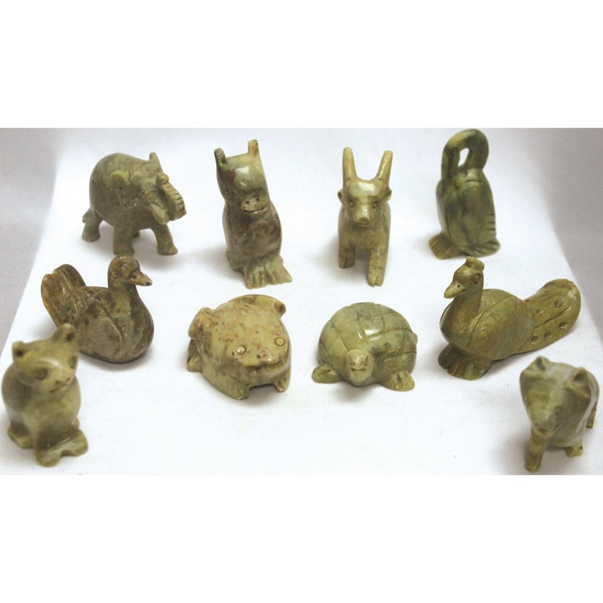 Hand Carved Soapstone Animal Set