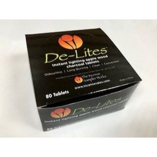 De-Lites Charcoal - Small Box, 8 Rolls of 10 Tablets